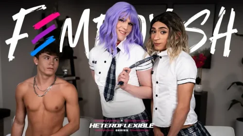 Schoolgirl Femboy Gets Spitroasted By Bestie And BF – Drake Von, Ander Wolfe & Sage Roux